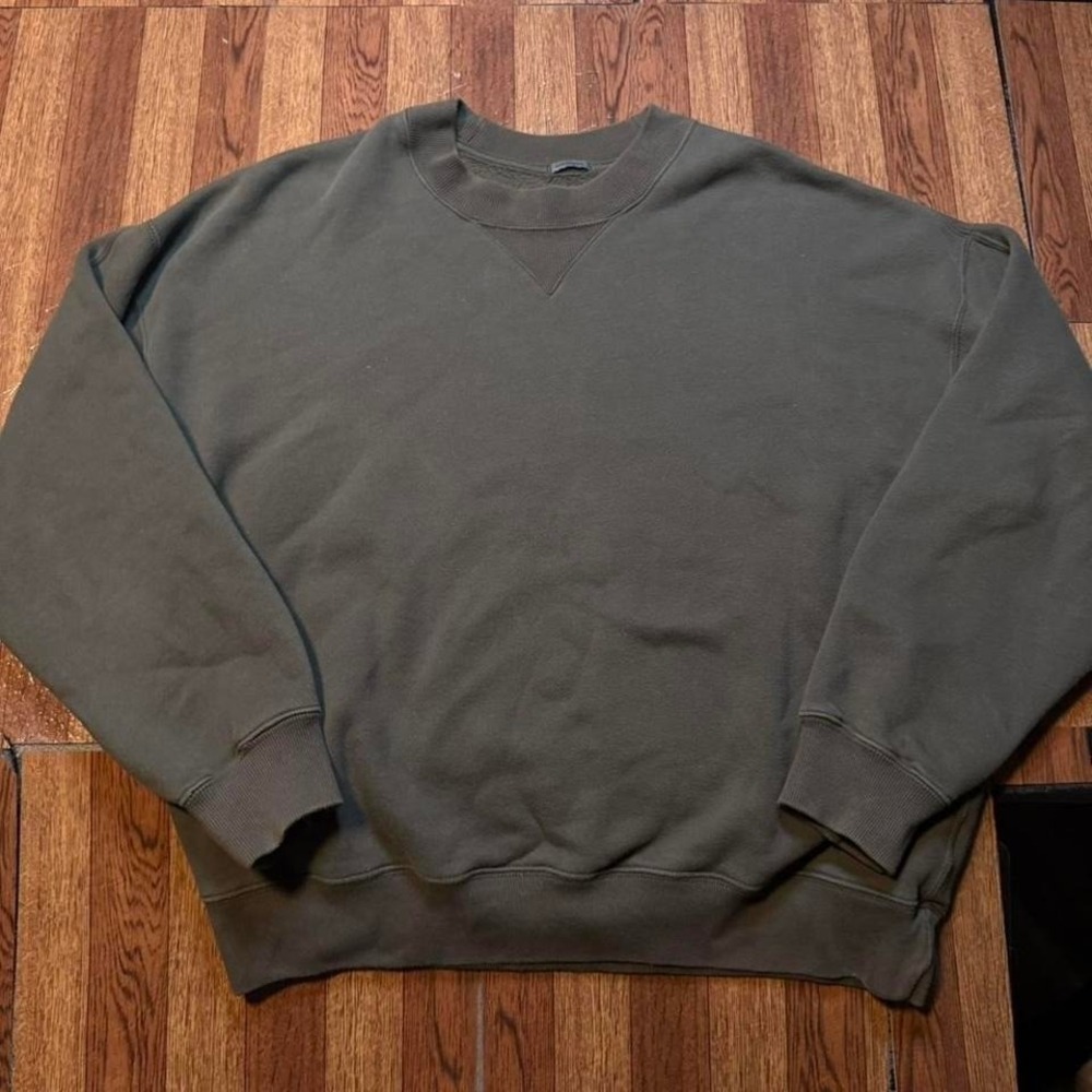 Abercrombie&Fitch Green A&F Oversized V Crew Sweatshirt Small
